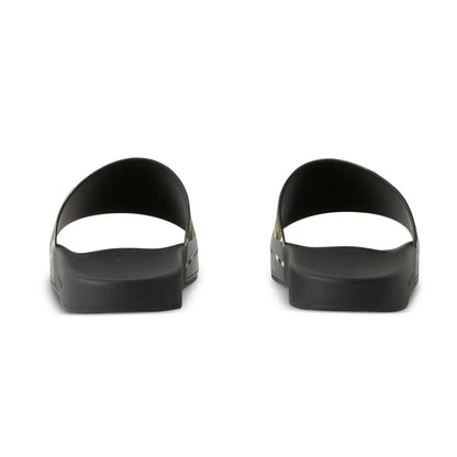 Burberry Sliced Check Print Black Slides (With Box)