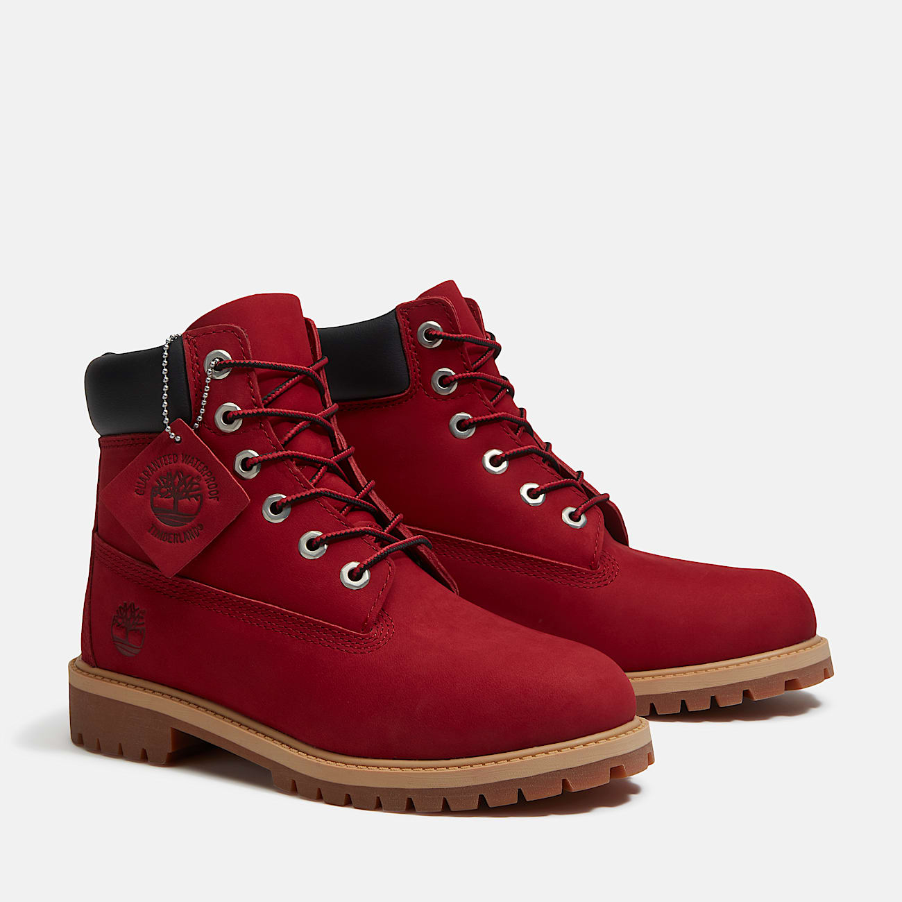 Timberland Premium 6-Inch Waterproof Boot “Red Nubuck/Black”