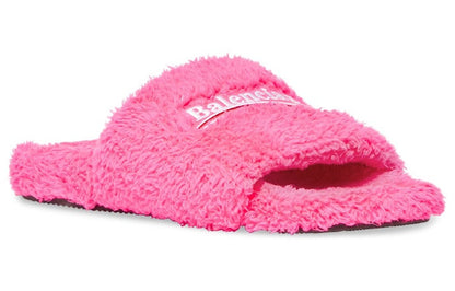 Balenciaga Furry Slide Sandals (With box)