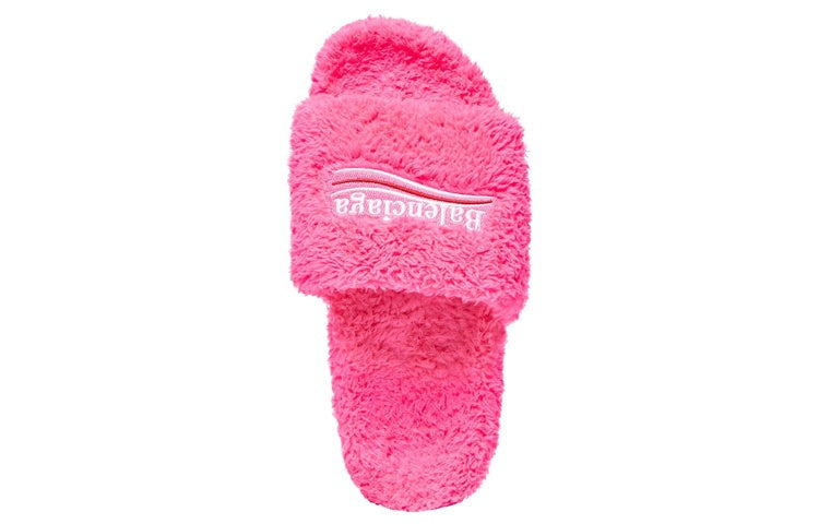 Balenciaga Furry Slide Sandals (With box)