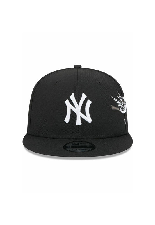 Black New York Yankees Gray Bottom Monotone Hummingbird City Art Side Patch New Era 59Fifty