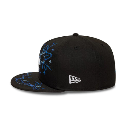 LA Dodgers MLB Zodiac Black 59FIFTY Fitted Cap