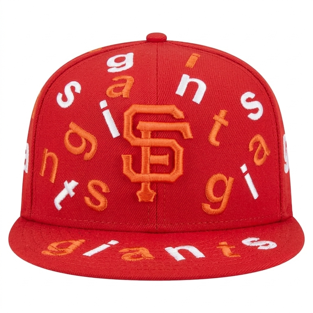 Men's New Era Black San Francisco Giants Team Confetti 59FIFTY Fitted Hat