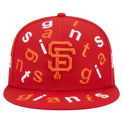 Men's New Era Black San Francisco Giants Team Confetti 59FIFTY Fitted Hat