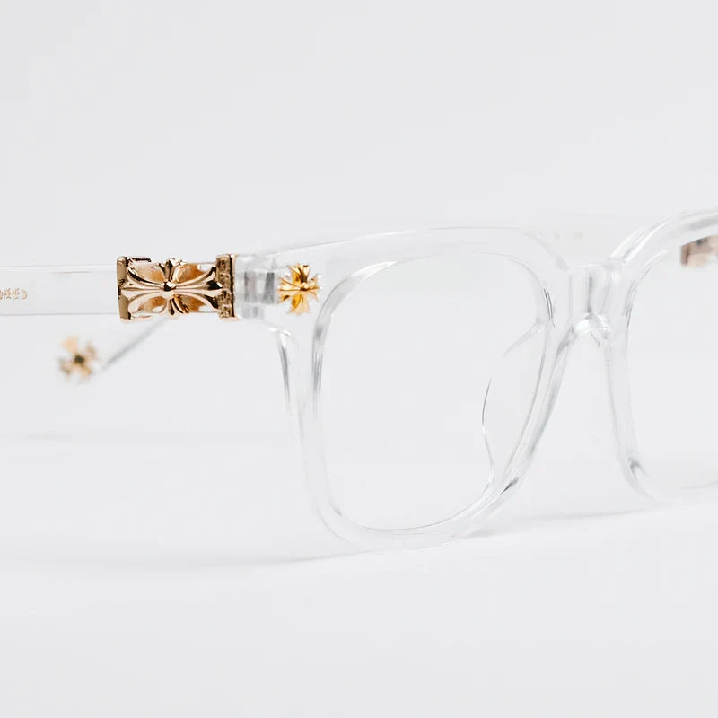 Chrome Hearts Cox Ucker Transparent Frames Clear & Gold