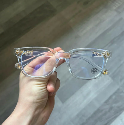 Chrome Hearts Cox Ucker Transparent Frames Clear & Gold