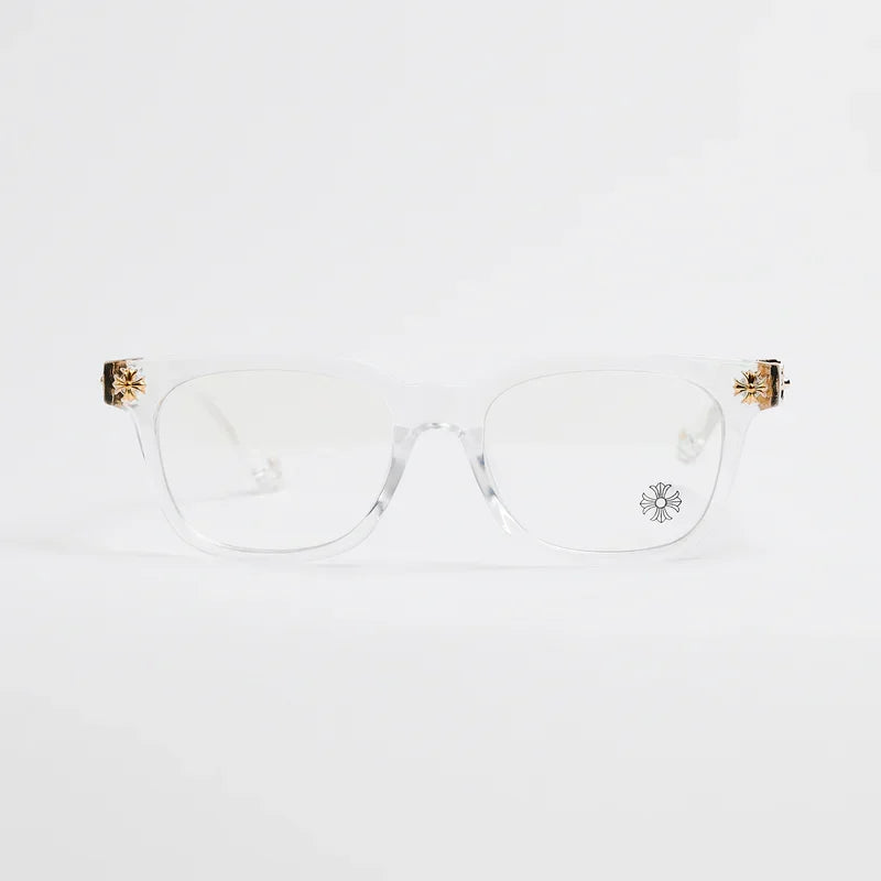 Chrome Hearts Cox Ucker Transparent Frames Clear & Gold