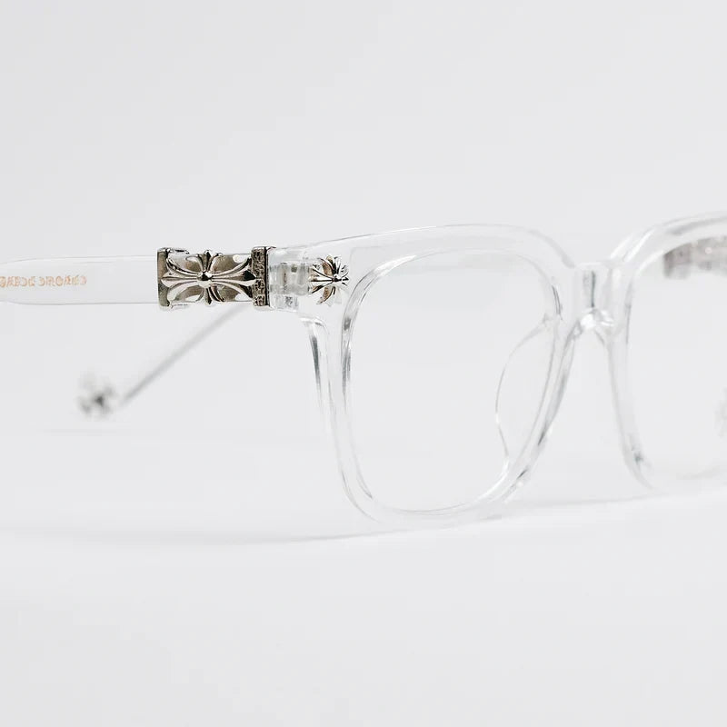 Chrome Hearts Cox Ucker Transparent Frames Clear & Silver