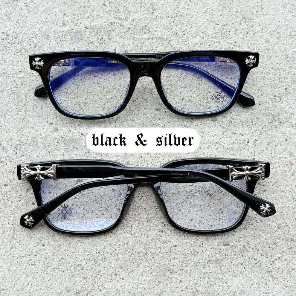 Chrome Hearts Cox Ucker Black & Silver Frames