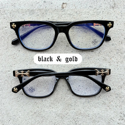 Chrome Hearts Cox Ucker Black & Gold Frames