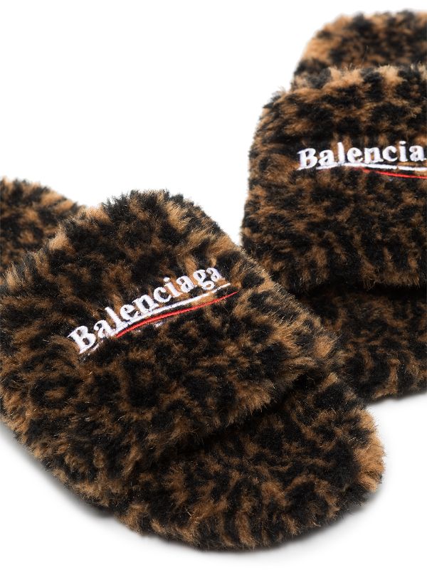 Balenciaga Furry Slide Sandals (With box)