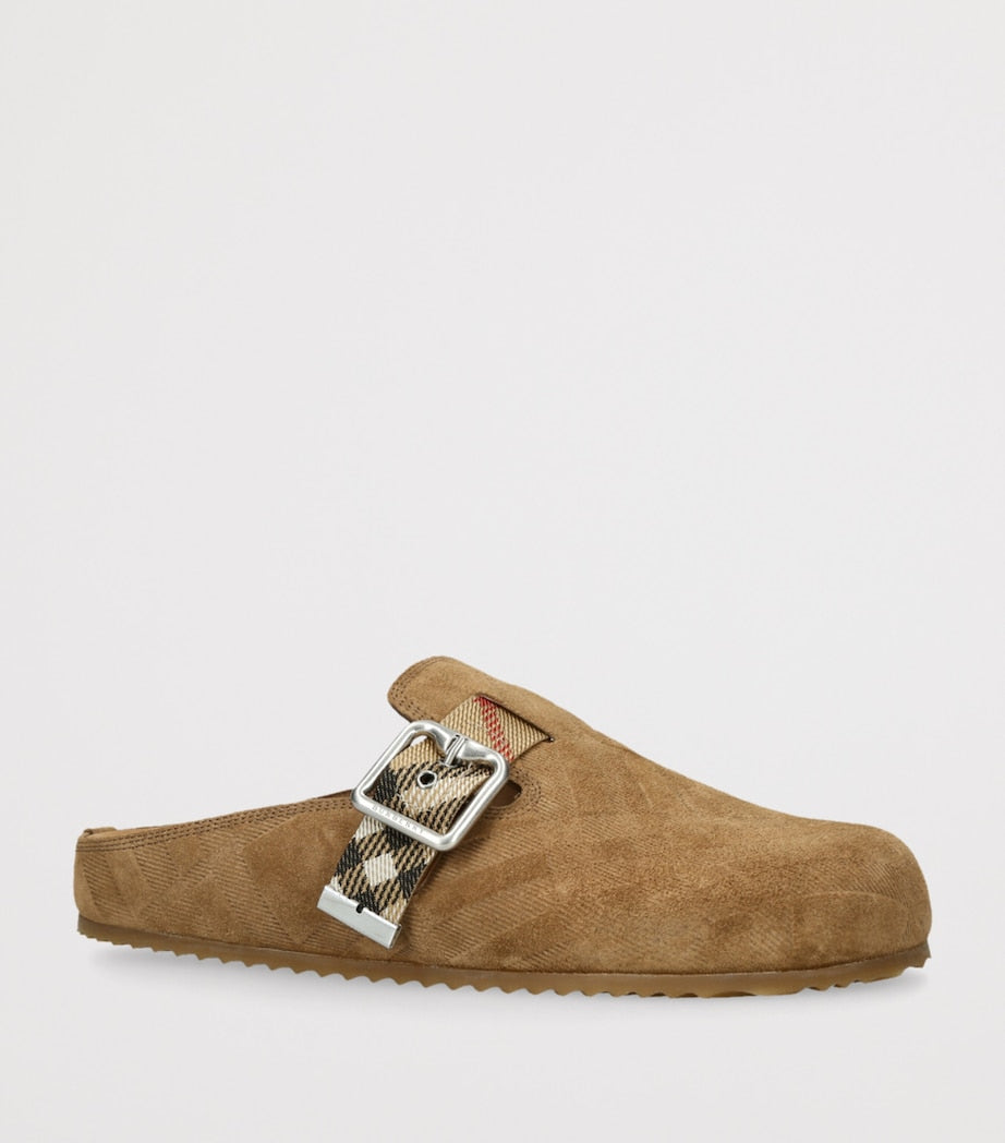 Burberry suede Urchin clogs