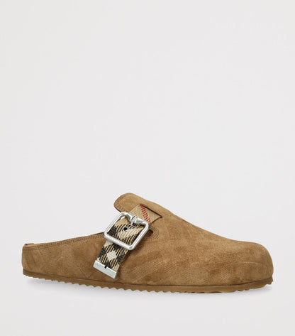 Burberry suede Urchin clogs
