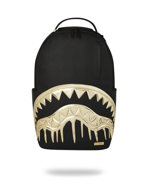 Sprayground Gold heart Shark Drip Backpack