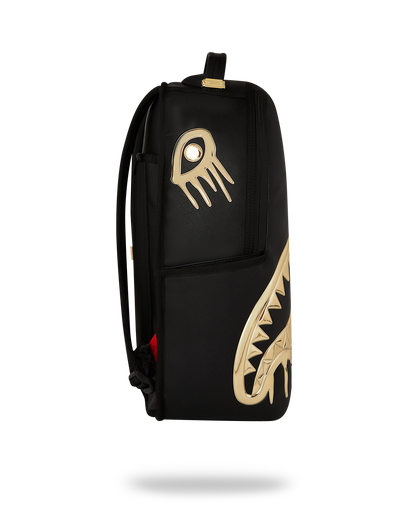 Sprayground Gold heart Shark Drip Backpack
