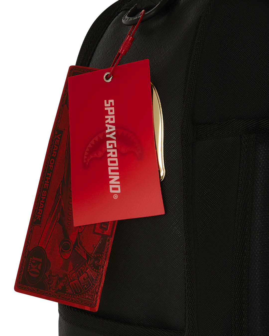 Sprayground Gold heart Shark Drip Backpack