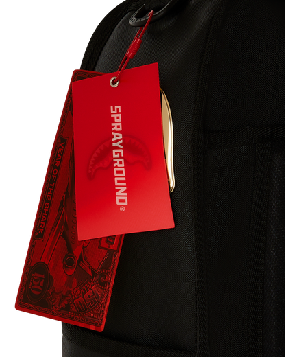 Sprayground Gold heart Shark Drip Backpack