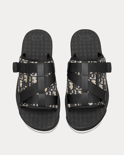 Dior Alpha Sandals Black Oblique Jacquard
