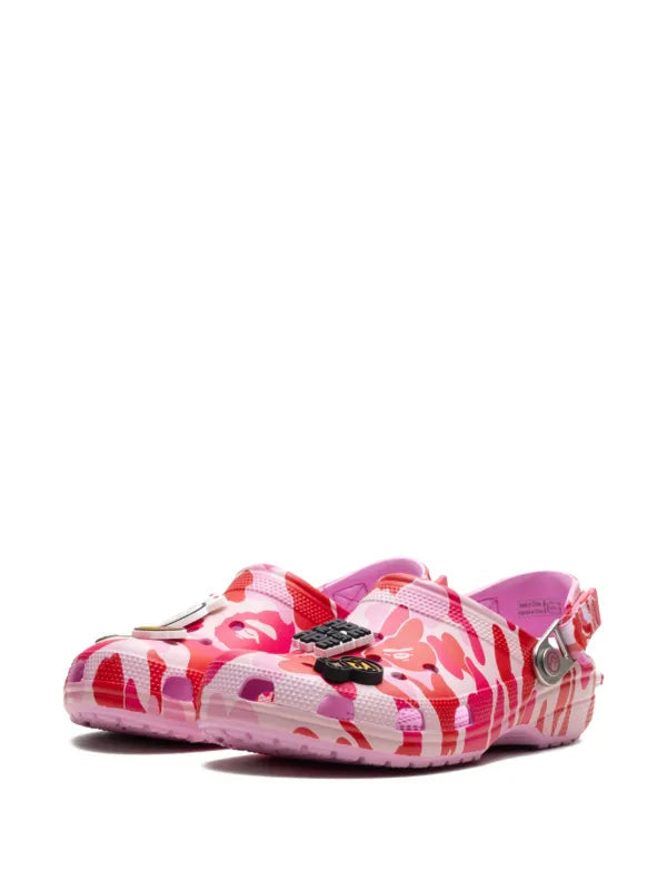 BAPE BLACK *A BATHING APE® x Crocs Classic "Carnation" clogs