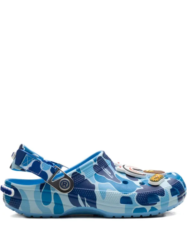 BAPE BLACK *A BATHING APE® x Crocs Classic "Blue Camo" clogs