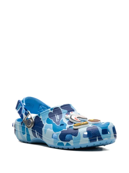 BAPE BLACK *A BATHING APE® x Crocs Classic "Blue Camo" clogs