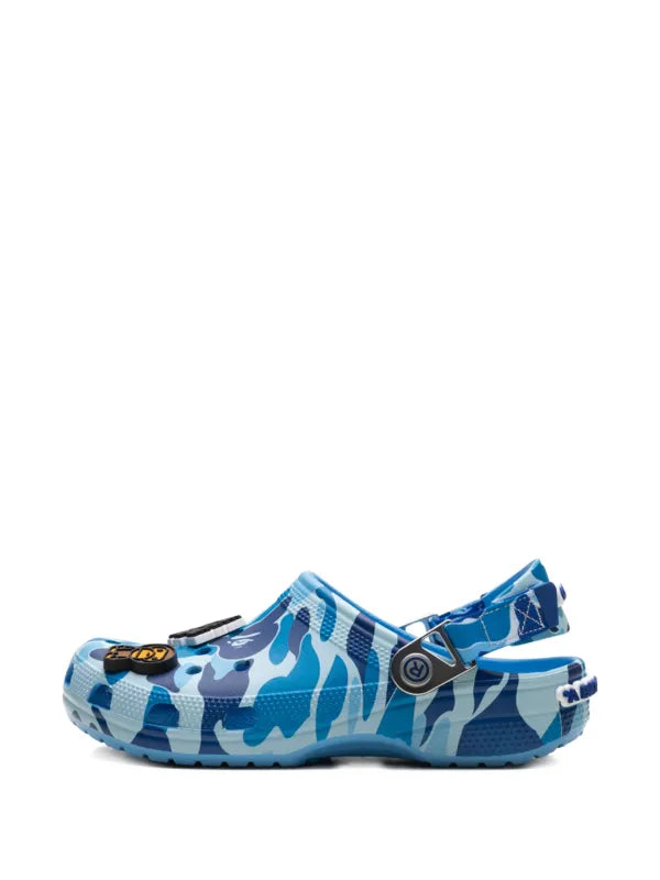 BAPE BLACK *A BATHING APE® x Crocs Classic "Blue Camo" clogs