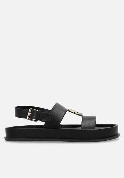 Polo Stone Moulded Trim Sandals Black