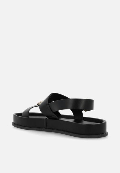 Polo Stone Moulded Trim Sandals Black