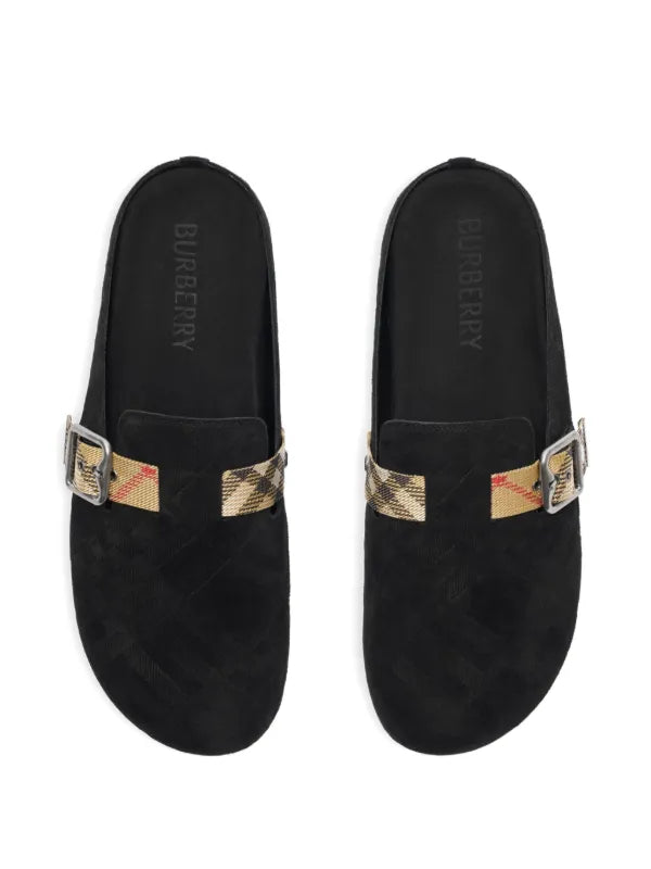 Burberry suede Urchin clogs