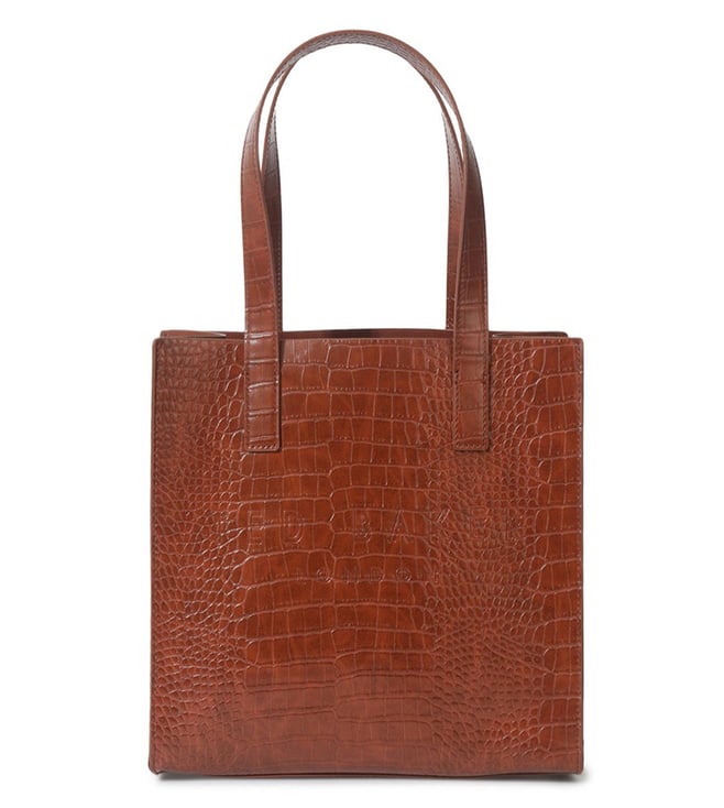 Ted Baker Brown Croc Detail Large Icon Bag