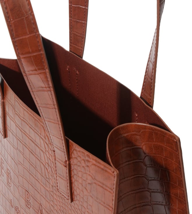 Ted Baker Brown Croc Detail Large Icon Bag