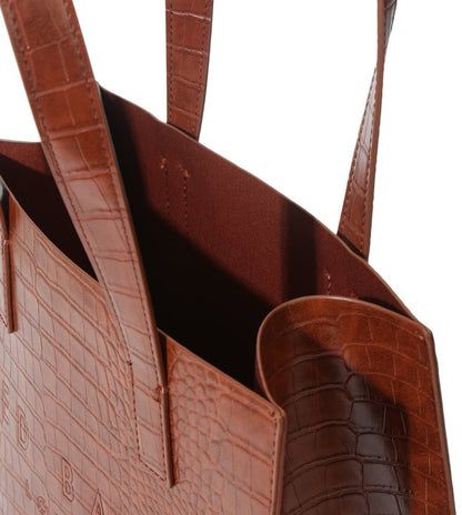 Ted Baker Brown Croc Detail Large Icon Bag
