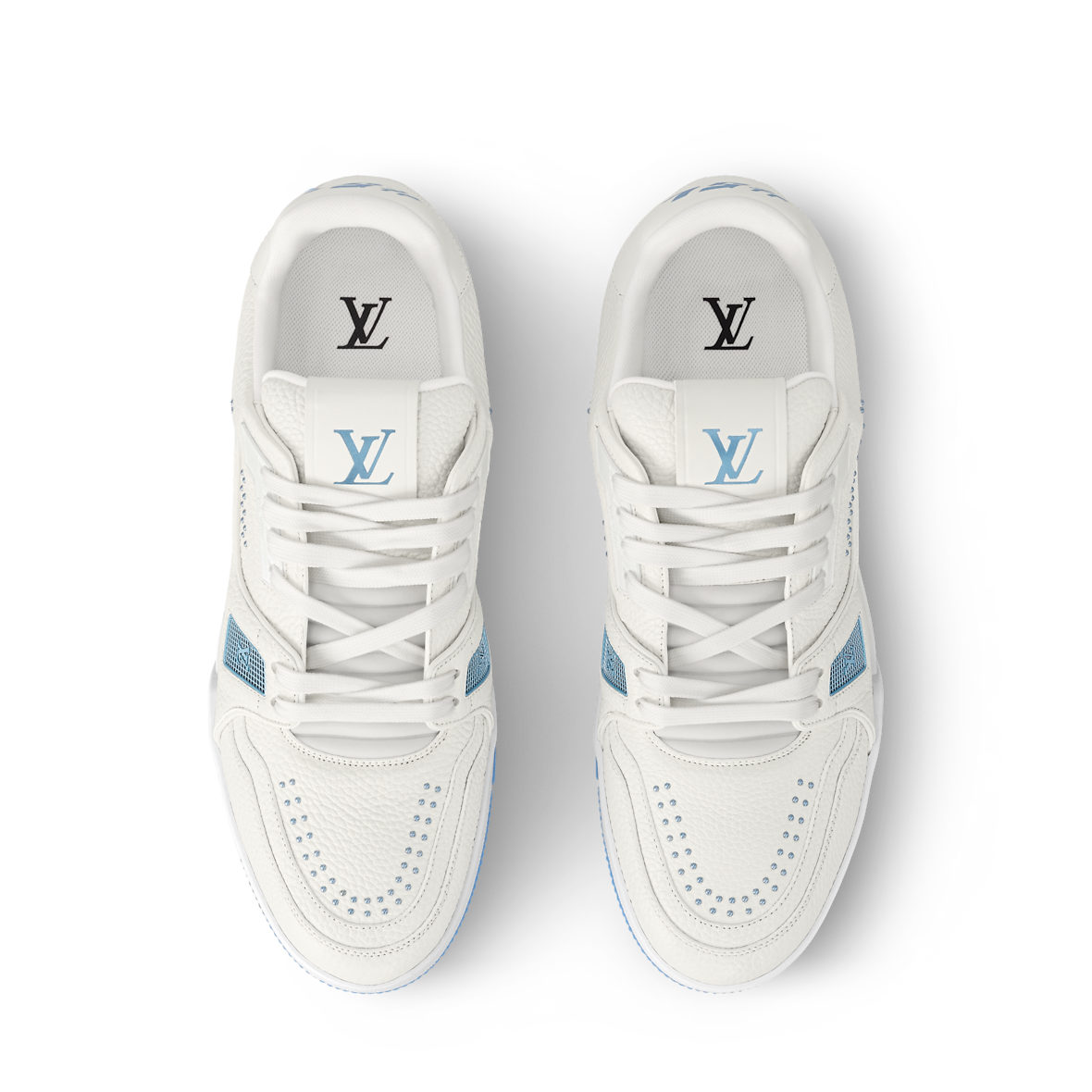 LV x VIRGIL ABLOH TRAINERS WITH MONOGRAM FLOWERS FULLY BOXED