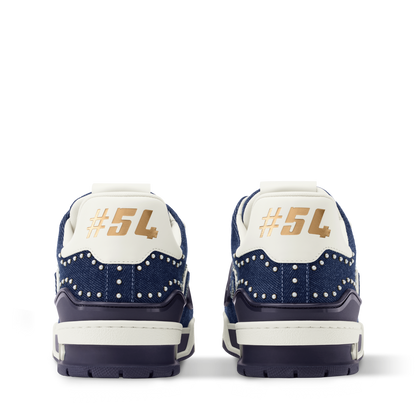 LOUIS VUITTON DENIM TRAINERS ‘INDIGO BLUE’ FULLY BOXED