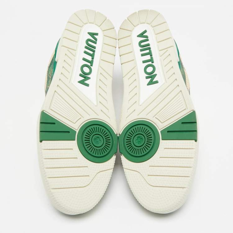LOUIS VUITTON #54 GREEN DEMIER PRINT SNEAKERS