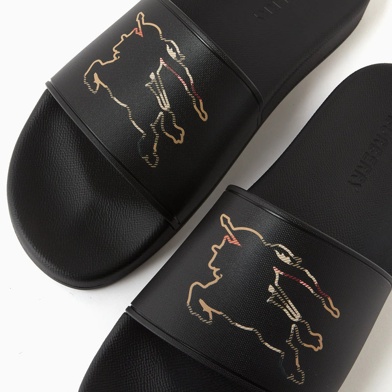 Burberry Check EKD Motif Slides (With box)