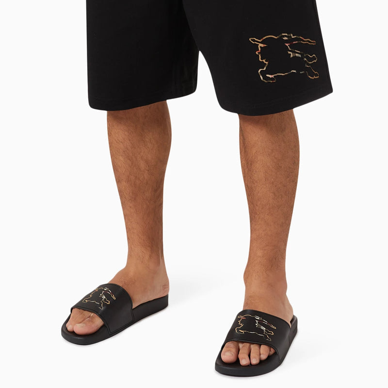Burberry Check EKD Motif Slides (With box)
