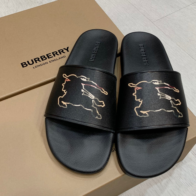 Burberry Check EKD Motif Slides (With box)