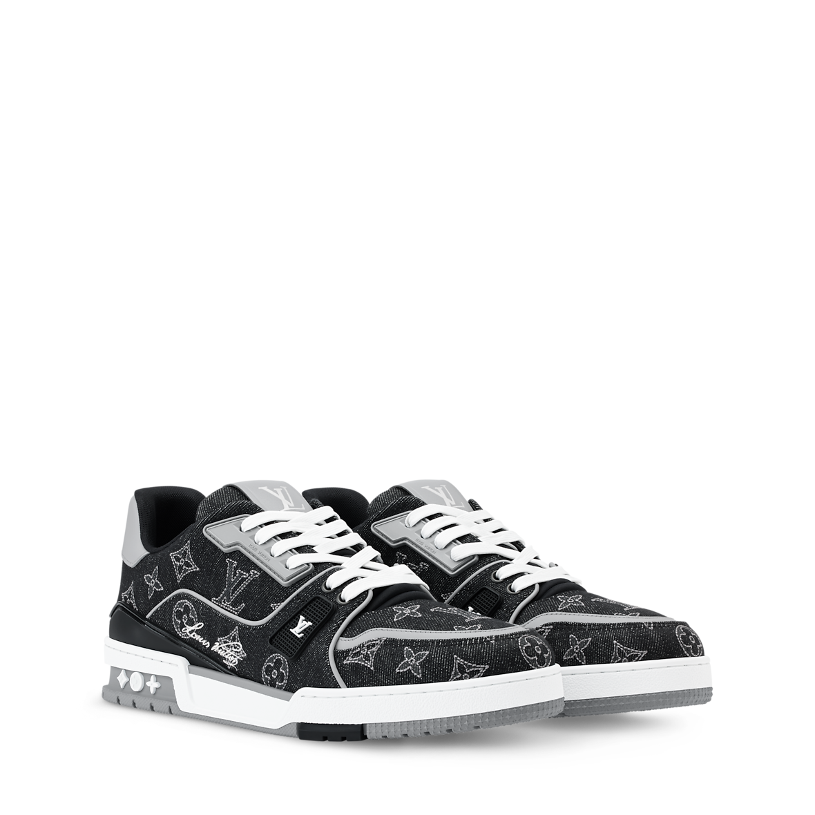 LOUIS VUITTON DENIM TRAINERS ‘BLACK’