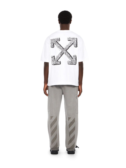 Off-White Scribble Arrow Skate Logo T-Shirt - "White/Black"