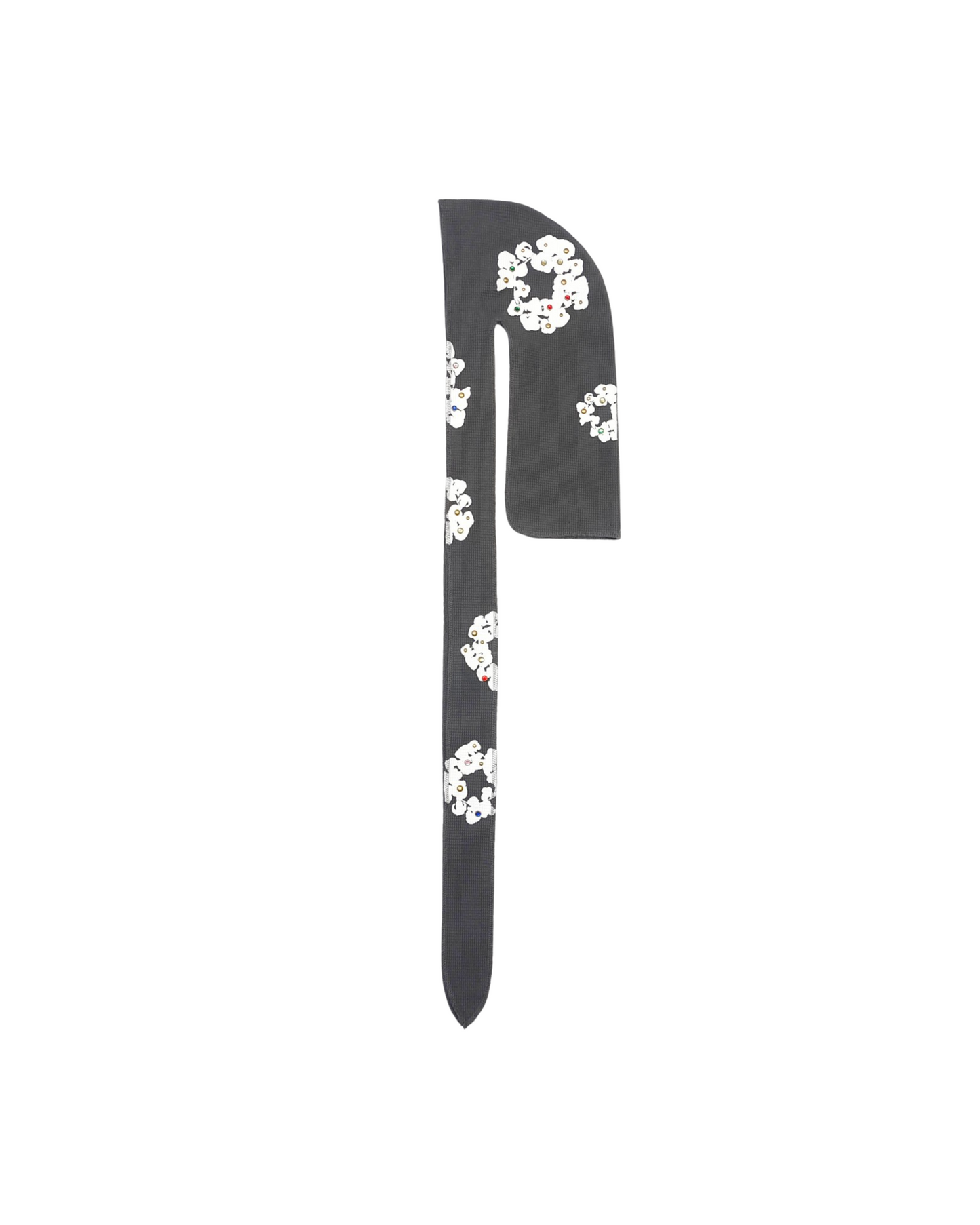 Denim Tears Rhinestone Cotton Wreath Durag - "Vintage Black"
