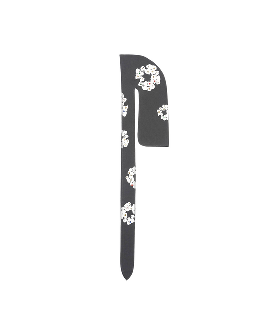 Denim Tears Rhinestone Cotton Wreath Durag - "Vintage Black"