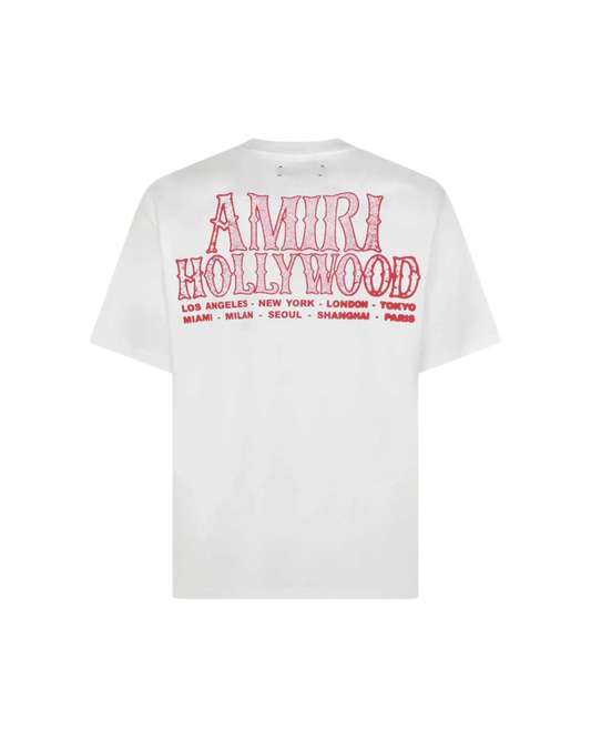 Amiri Hollywood City Tee - "White/Red"
