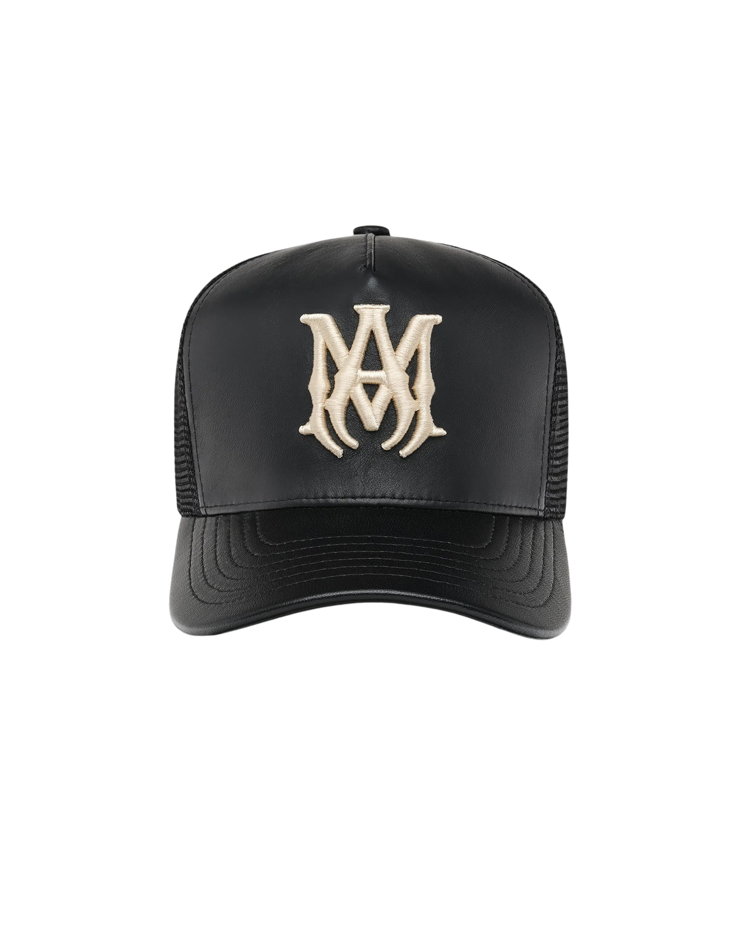 Amiri Leather MA Trucker Hat - "Black"