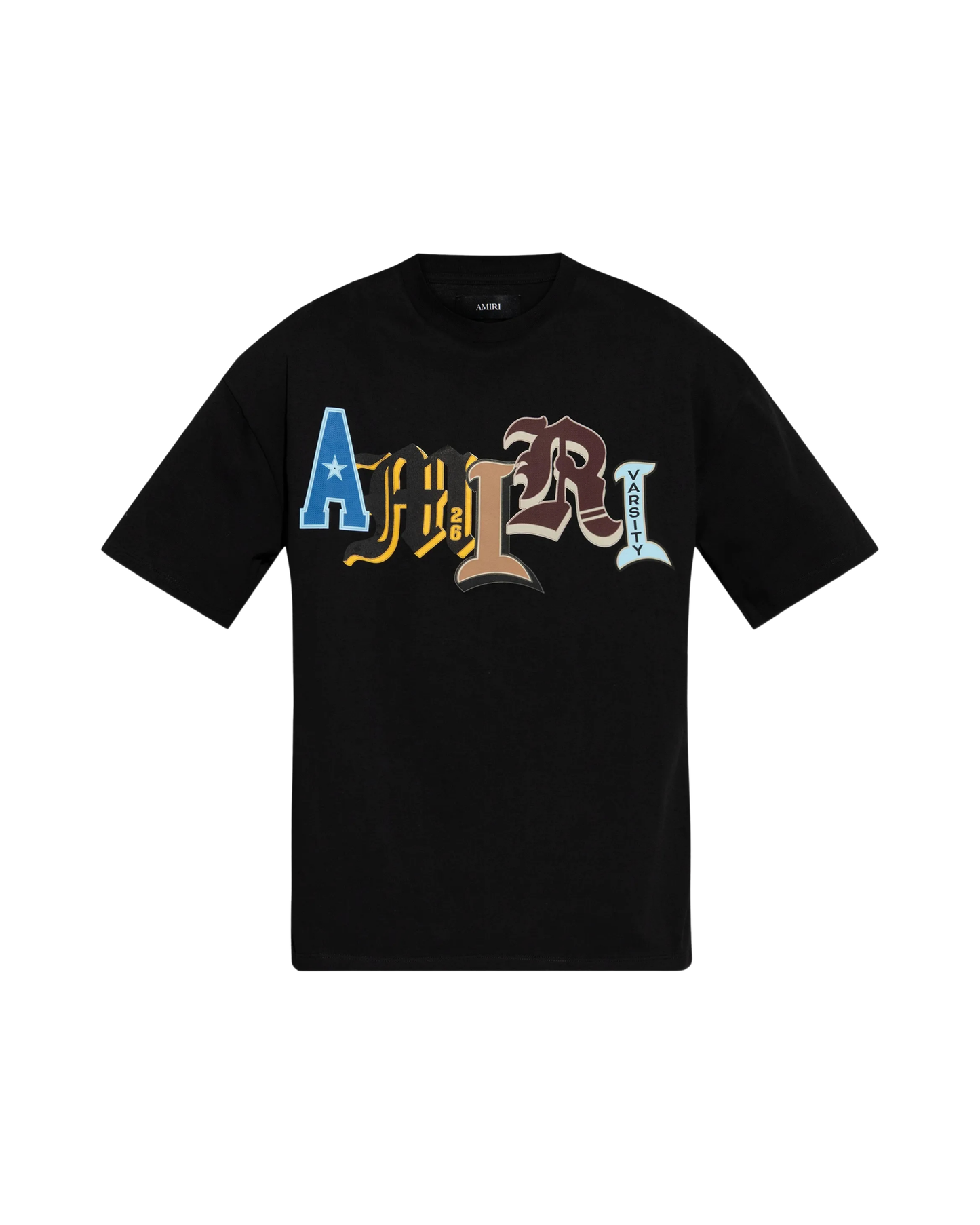 Amiri Varsity Patch Oversize Cotton T-Shirt - "Black"