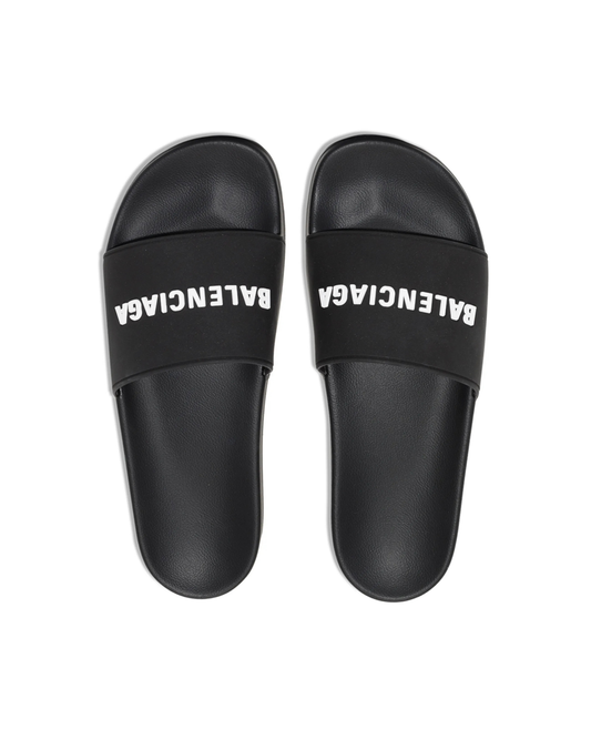 Balenciaga Pool Slides - "Black/White"