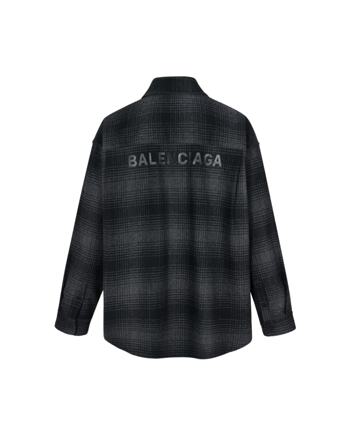 Balenciaga Oversized Flannel Shirt - "Grey/Black"