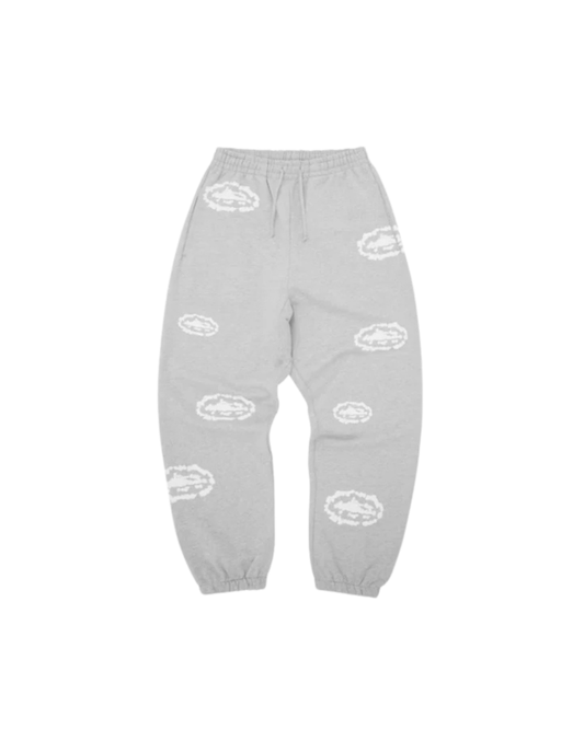 Corteiz x Denim Tears Cotton Wreath Sweatpants - "Heather Grey"