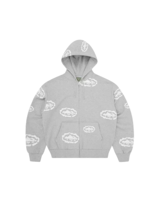 Corteiz x Denim Tears Cotton Wreath Hoodie - "Heather Grey"