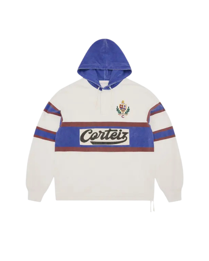 Corteiz Winger Hooded Rugby - "Off White"